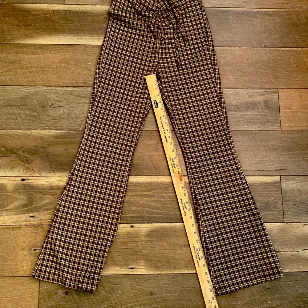 Princess Polly Brown Plaid Flared Pants - Picture 7 of 10